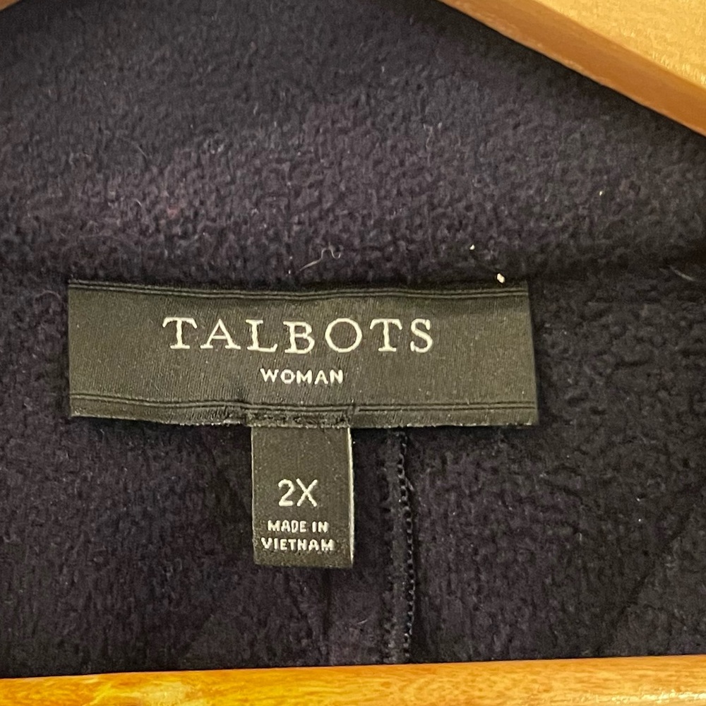 Talbots Women's Quilted Riding Jacket Blue 2X - Picture 4 of 16